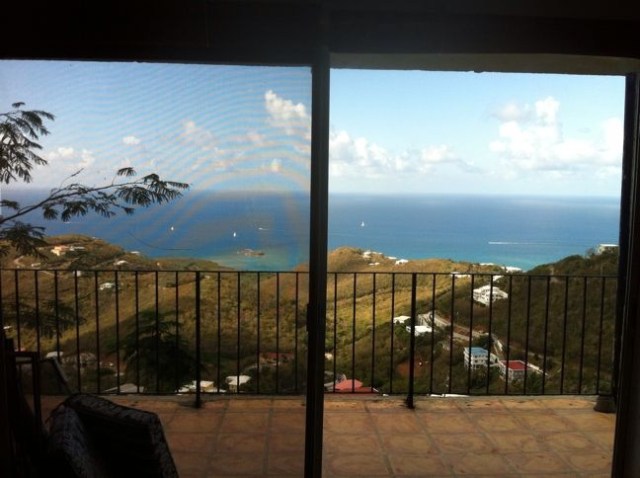 View of the Caribbean Sea from Hawk Hill near Frenchman's Bay
