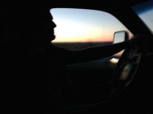 Midwest sunrise in a U-Haul