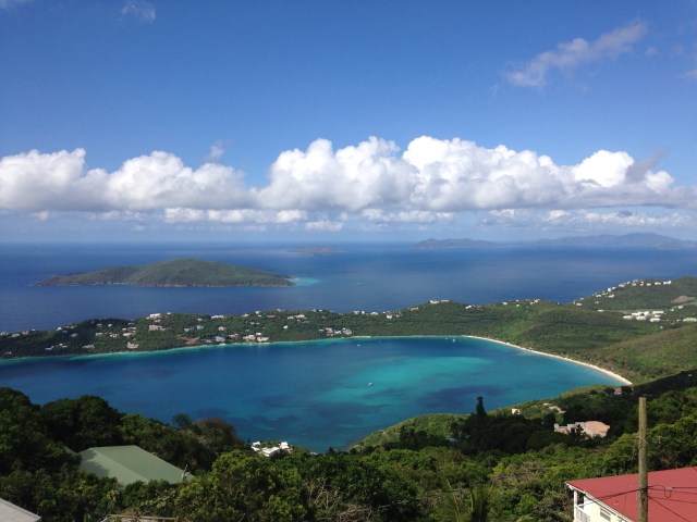 View of Magen's Bay, Hans Lollick, the Tobagos, Jost Van Dyke
