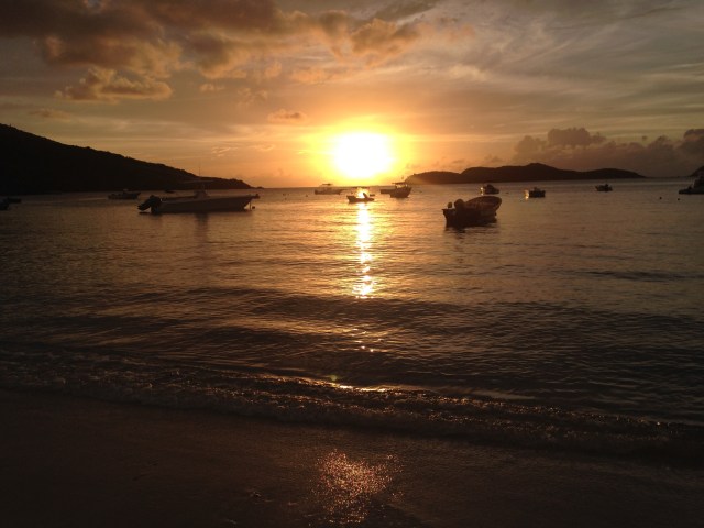 Memorial Day sunset at Hull Bay Beach