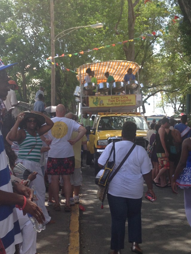 Yes, that IS a double decker steel drum float.
